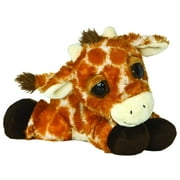Aurora  10 in. Enchanting Dreamy Eyes Gallop Giraffe Captivating Gaze Whimsical Charm Stuffed Animal Toy, Brown