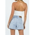 thumbnail image 4 of KISSMODA Women's Mid-High Waisted Ripped Denim Jean Shorts, Cutoff Stretchy Summer Shorts, 4 of 4