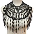 thumbnail image 6 of Pearl Shawl Layered Jewelry Shoulder Body Chain Harness Pearl Beaded Necklace Collar, 6 of 6