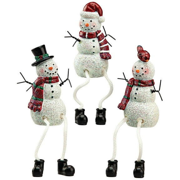 Resin Snowman Shelf Sitters, Set of 3 by Holiday Peak