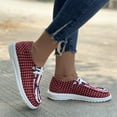thumbnail image 3 of Women's Casual Canvas Shoes Flat Low Top Leopard Print Shoes Slip On Lace Up Round Toe Shoes, 3 of 9