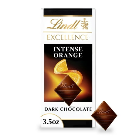 Lindt Excellence Intense Orange Dark Chocolate Candy Bar, 3.5 oz, Bar