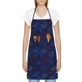 thumbnail image 3 of Sikiie Blue Firework Aprons for Kitchen Cooking Aprons, Chef Apron for Men Women Chef, 3 of 7