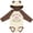 Natural & Brown w Ears, variant on Inktastic Glamma's Girl- heart flowers Girls Long Sleeve Baby Bodysuit
