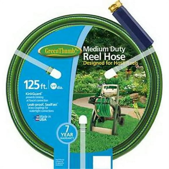 Teknor-Apex 156211 0.62 in. x 125 ft. Green Thumb Medium Duty Neverkink Garden Hose