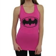 thumbnail image 1 of Batgirl Symbol Women's Pink Racer Back Tank Top-Small, 1 of 5