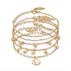 thumbnail image 3 of 5 uds estilo Retro pulsera de moda para mujeres niñas cadenas de mano pulseras joyería, 3 of 5