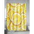 thumbnail image 5 of Boanket Polyester Fabric Summer Lemon Shower Curtain, Modern Oil Painting Yellow Fruits Waterproof Bathtub Curtain Bathroom Decor Set with Hooks 60 x 72 Inches,, 5 of 6