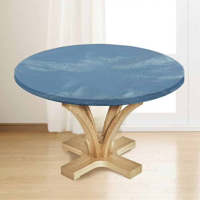 Nappe de 23,6 Po Imperméable et Résistante aux Taches, Housse de Table Antidérapante avec Bord Élastique, Housse de Protection Décorative pour Table, Nappe en Polyester
