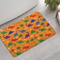 thumbnail image 2 of Orange Dinosaur Volcano Pattern Bathroom Rugs Mat,Non Slip Microfiber Bathroom Rug,Rubber Backing,Soft Bathroom Mats for Bathroom Floor,Tub and Shower,17x27in(43x68cm), 2 of 5