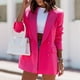 thumbnail image 4 of Chaqueta de punto de manga larga de color sólido para mujer de negocios Pompotops qwe18070, 4 of 9