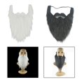thumbnail image 1 of Accesorios para disfraz de Barba postiza larga Soledad 2 uds Blanco negro, 1 of 10