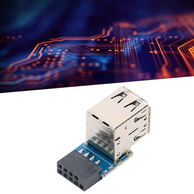 Accesorios Adaptador De Puerto De Expansión Extendido USB2.0 De 9 Pines A 2 Puertos Accesorios Para Equipos Informáticos