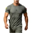 thumbnail image 3 of DIOAZUD Workout Shirts for Men Short Sleeve Moisture Wicking Crew Neck Side Pocket Tees Athletic Gym Active T Shirt for Daily Outdoor, 3 of 10