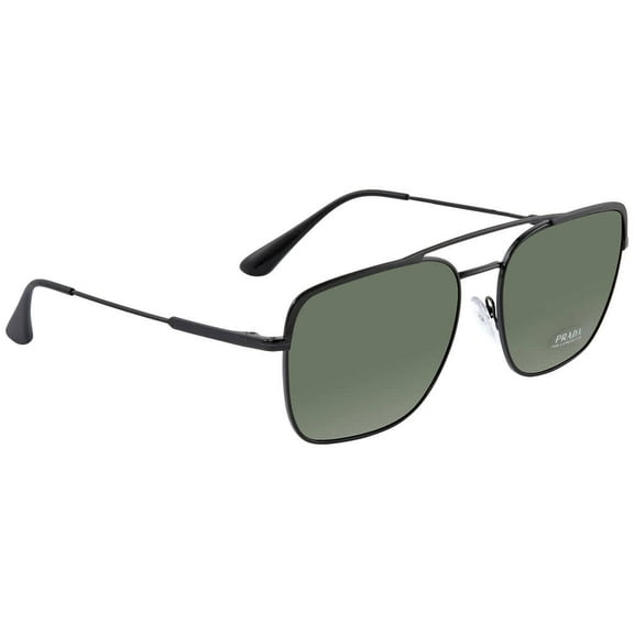 Prada Metal Womens Oval Sunglasses Black 59mm Adult