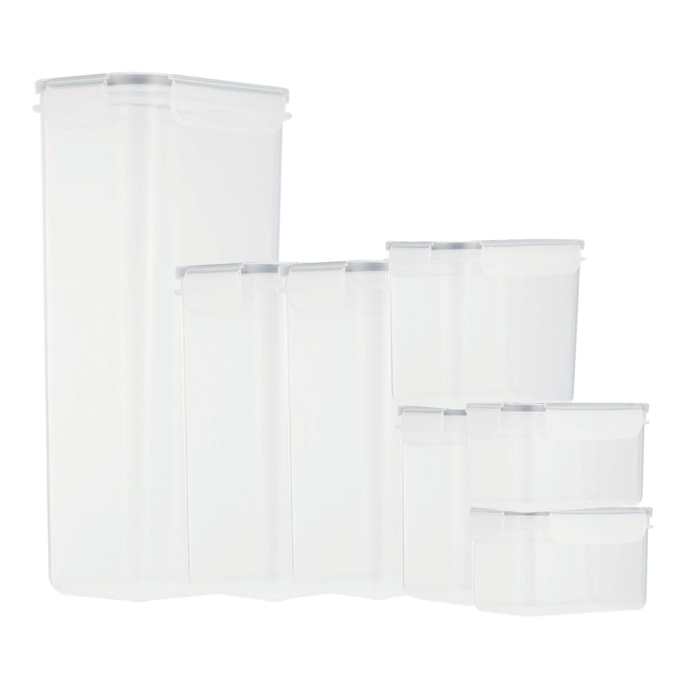 Plastic Food Containers Box Transparent Stackable Dry Food Storage Box