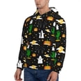thumbnail image 3 of Lsque Halloween Pattern Casual Men's Hoodie,Hooded Sweatshirt with Kangaroo Pocket,Pullover Hoodie-Large, 3 of 7
