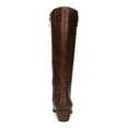 thumbnail image 3 of DR SCHOLLS Womens Brown Wide Calf Almond Toe Zip-Up Heeled Boots 11 M, 3 of 3