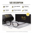 thumbnail image 3 of HyJex Glasses Vintage Steampunk Glasses Gothic Oval Metal Frame Carved Flat Mirrors, 3 of 6