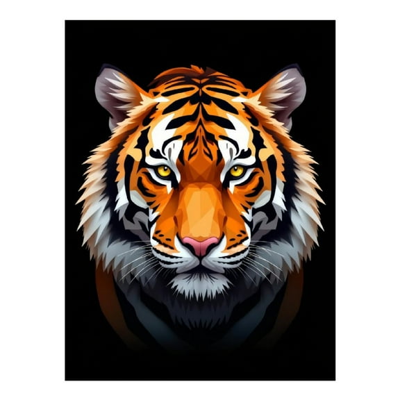 Diamond Art Kits for Adults - 5d Tiger Geometric Art Design Diamond Painting for Adults, Diamond Art for Adults Beginners, Diamond Painting Kits for Adults for Home Wall Decor