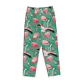 thumbnail image 4 of Xecao Tropical Flamingo Women's Straight Lounge Pajama Pants: The Epitome of Relaxed Sleepwear, 4 of 9