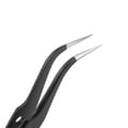 thumbnail image 4 of Uxcell ESD Precision Anti-Static Set Round Curved Pointed Tweezers Stainless Steel Black 2Pcs, 4 of 4