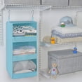 thumbnail image 4 of 3-Shelf Hanging Closet Organizer, Collapsible Hanging Closet Shelves, Hanging Organizer For Closet & Rv, Gray, 1-Pack, 4 of 9