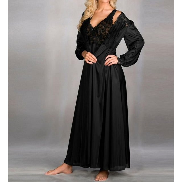 Women's Shadowline 71737 Silhouette 54 Inch Coat (Black S)