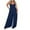 Blue, variant on Quinlirra women's pants suit Women'S Spring/Summer Solid Color Lace Lace-Up Plus Size Jumpsuit Pants