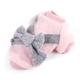 thumbnail image 1 of Suéter para perros con lazo Suéter para perros pequeños Abrigo de punto para perros Suéteres de punto para gatos para Chihuahua Yorkshire Ropa de Navidad (Rosa, M) Zefei Wu  9024735034858, 1 of 5