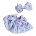 thumbnail image 1 of Falda con tirantes para muñeca de peluche, ropa de juego de simulación, falda con tirantes para muñeca de 7,87'' violeta, 1 of 9