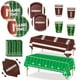 thumbnail image 1 of Kit de Suministros para Fiesta Xindtek Verde con Mantel de Plástico para Decoraciones de Cumpleaños, 1 of 6