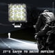 thumbnail image 3 of 2 pcs 48W 6000k Cree LED Spot Beam Square Work Lights Lamp Tractor SUV Truck 4WD 12V 24V, 3 of 5