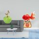 thumbnail image 2 of Escultura de cerámica y koi para el hogar, estudio, entrada, decoración navideña, obra de arte Feng Shui, regalo., 2 of 8