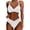 Clear, variant on Women's Two Piece Bikini Set Push Up Underwire Top Adjustable Back Vintage Swimsuit for Beach Pool Swimwear