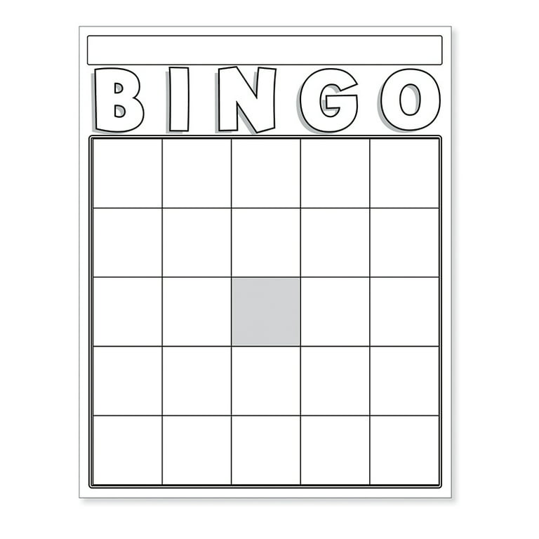 Blank Bingo Cards, White, 7-1/2 x 8-3/4, Pack of 36 | Bundle of 10 Packs