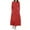 Red #1, variant on Womens Dresses, Women Solid Color Cotton Linen Dress Loose Long Sleeve Round Neck Dress Mid-Calf Dress with Pockets Leisure Red S