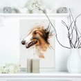 thumbnail image 1 of Brown Dog Portrait Watercolor - Oversized Animal Wall Art, 1 of 3