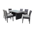 thumbnail image 1 of Table de Salle à Manger Rectangulaire en Terrasse avec 6 Chaises Sans Bras, 1 of 2