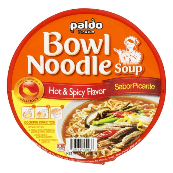 Paldo Hot & Spicy Noodle Soup 3.03 oz. Cup (Pack of 12)