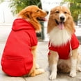 thumbnail image 2 of TELOLY Dog Clothes,Comfortable Fit Dog Jacket,Soft Fleece Lining Warm and Cozy Dog Sweatshirt,Red,M, 2 of 4