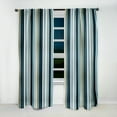 thumbnail image 6 of Designart "Striped Pattern Of Classic Blue Elegance" Striped Room Darkening Curtain Single Panel, 6 of 6