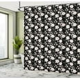 thumbnail image 4 of Ambesonne Flower Shower Curtain, Botany Peonies Illustration, 69"Wx84"L, Charcoal Grey and White, 4 of 4