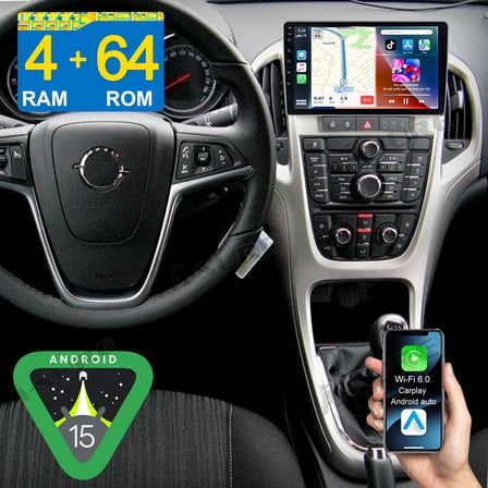 9" Android 15 4 64GB Car Radio Stereo for Buick Verano i 2011-2015 (low-end) with Apple CarPlay/Android Auto/GPS Navi/Wi-Fi/BT 5.4/DSP