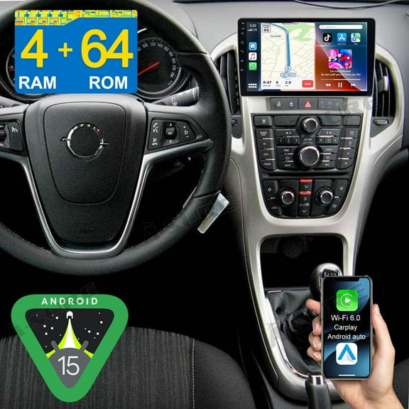 9" Android 15 4 64GB Car Radio Stereo for Buick Verano i 2011-2015 (low-end) with Apple CarPlay/Android Auto/GPS Navi/Wi-Fi/BT 5.4/DSP