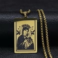 thumbnail image 2 of HOOUN Men's Stainless Steel Amulet Virgin Mary Pendant Necklace Jewelry Wholesale Gift-Silver, 2 of 6