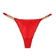 thumbnail image 2 of Gibobby Pantaleta de encaje para mujer Ropa interior de mujer Tanga de mujer transpirable desnuda de gama alta con de metal(Rojo,G), 2 of 5