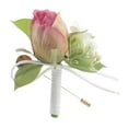 thumbnail image 2 of Hombres de boda boutonniere broche pin romántico artificial rosa flor boutonniere decoración de traje para novios novios, 2 of 8