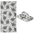 thumbnail image 7 of Dreamtimes 3 PCS Towel Black & Grey Small Flowers Pattern Cotton Bath Towel Set (1 Bath Towel, 1 Hand Towel, 1 Washcloth) for Bathroom, Super Soft and Quick Dry Towels, 7 of 7