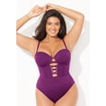 thumbnail image 4 of Swimsuits for All Women's Underwire Lace Up One Piece Swimsuit, 4 of 6